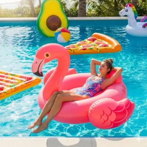 A group of classic yellow rubber ducks happily floating in a bathtub, showcasing a simple yet iconic example of a waterway toy.