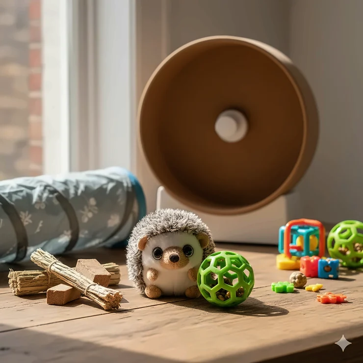 A selection of the best hedgehog toys, including interactive puzzles and chewable items, suitable for small pets.
