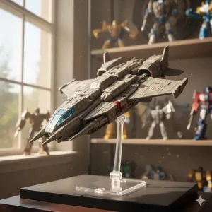 The Alpha Trion toy in its alternate vehicle mode, a sleek spaceship or star cruiser.