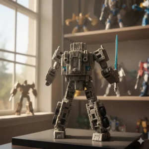 Back view of the Alpha Trion action figure showing mold details and transformation joints.