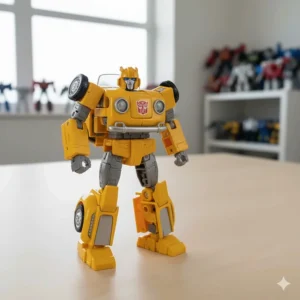 Masterpiece MP-21 Bumblebee transforming collectible figure, highly accurate to the original cartoon design.