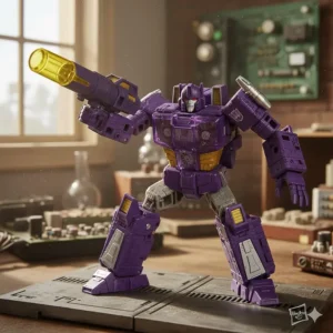 Shockwave posed dramatically in robot form, demonstrating the figure's impressive range of articulation.