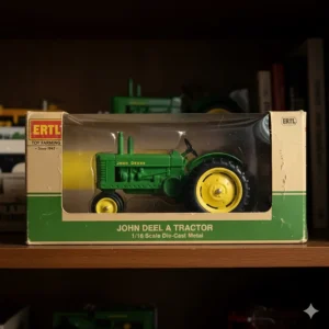 Farm toy by Ertl still sealed in its original, mint-condition packaging, valuable for serious collectors.