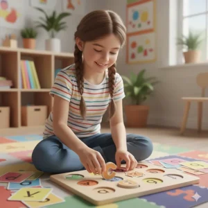 An educational alphabet matching game that helps 5-year-olds practice phonics and spelling.