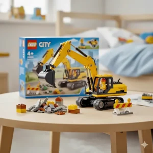 LEGO City construction excavator set with easy-to-follow instructions for 4 year olds.