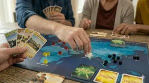 The official retail box art for the Pandemic board game featuring the iconic logo.