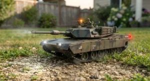 Best rc tank toy for boys featuring working LED lights and realistic sound effects