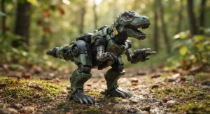 A rugged dinosaur transformer toy for boys designed for active play and durability
