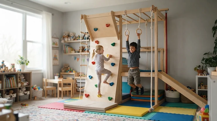 Indoor ninja warrior training equipment and climbing holds for boys. ninja warrior toys for boys