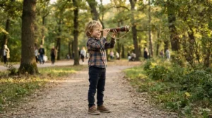 Treasure hunt toy set for boys used by kids exploring a local neighborhood park